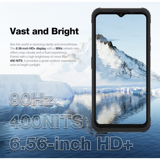 AGM H Max 4/128GB | IP69K, MIL-STD-810H | 10000 mAh akkumulátor | Könnyű és vékony | 90 Hz-es kijelző | 4G Dual SIM mobiltelefon | 6.56 inch