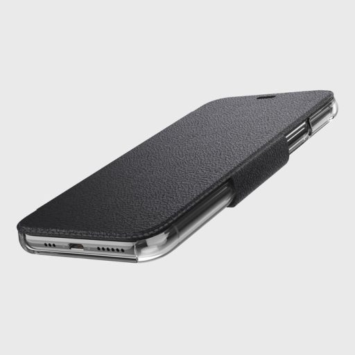 X-doria Engage Folio Apple iPhone 11 Pro oldalra nyíló mágneses bőrhatású tok átlátszó hátlappal