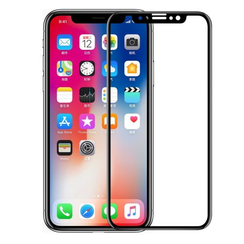 Meleovo Defense Glass Flexible prémium fekete keretes full glue 2,5D hajlékony hibrid előlapi üvegfólia Apple iPhone 7 / 8 / SE2 / SE3 (4.7)