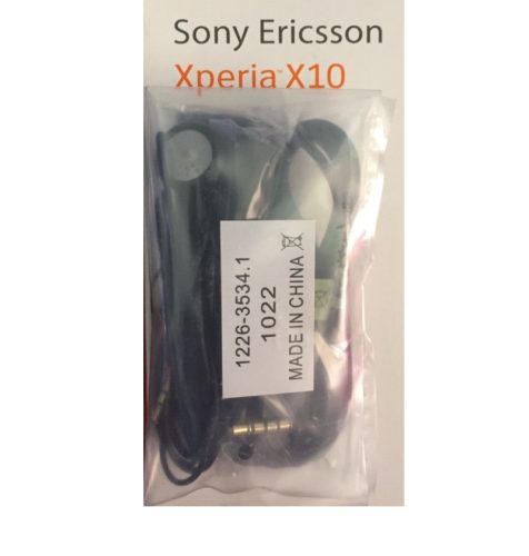 Sony XPERIA X10A fekete 3,5mm gyári sztereo headset