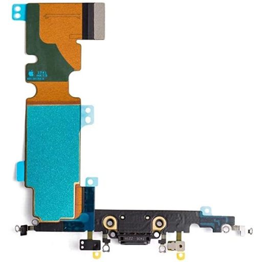 Apple iPhone 8 Plus (5.5) fekete töltőcsatlakozó szalagkábel mikrofonnal