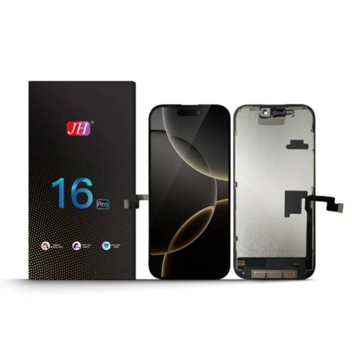 JH Apple iPhone 16 Pro (6.3) fekete LCD kijelző érintővel (FHD, removable IC)