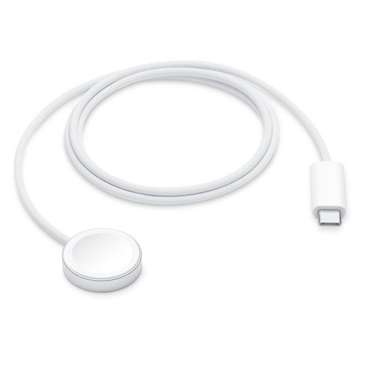 Apple A2515 (MT0H3ZM/A) Magsafe vezeték nélküli töltő szövetbevonatos kábellel, 1m fehér 5W 1A