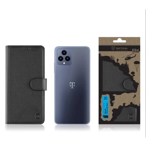 Tactical Field Notes T-Mobile T Phone Pro 5G oldalra nyíló mágneses könyv tok szilikon belsővel fekete