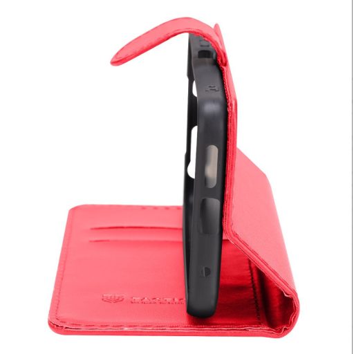 Tactical Field Notes T-Mobile T Phone Pro 5G oldalra nyíló mágneses könyv tok szilikon belsővel piros