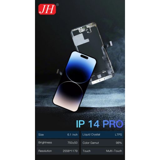 Apple iPhone 14 Pro (6.1) fekete LCD kijelző érintővel (removable IC)