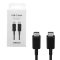 Bliszteres Samsung EP-DX510JBE fekete gyári Type-C - Type-C adatkábel 1.8m 5A