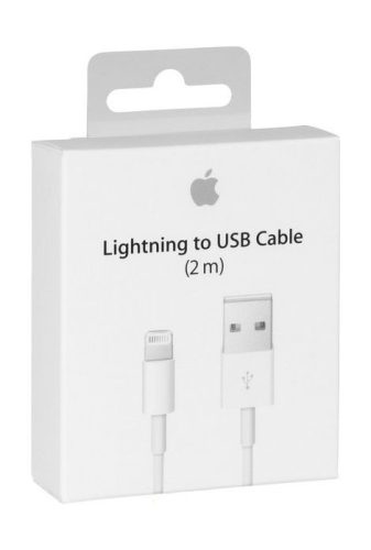 BLISZTERES Apple A1510 USB - Lightning (8Pin) gyári adatkábel 2 méteres (MD819ZM/A)