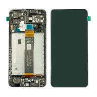   Samsung A047F Galaxy A04s (2022) fekete gyári LCD kijelző érintővel és kerettel