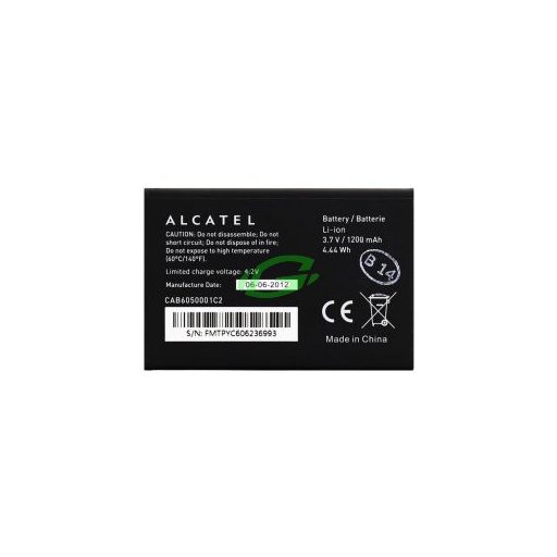 Alcatel CAB6050001C2 gyári bontott új állapotú akkumulátor Li-Ion 1200mAh