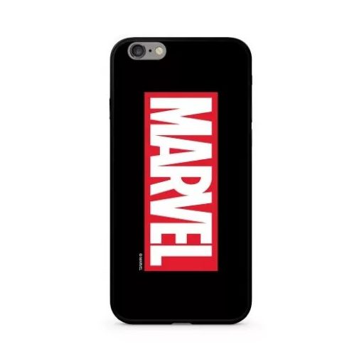 Marvel prémium szilikon tok edzett üveg hátlappal - Marvel 005 Apple iPhone 6/6S fekete (MPCMV2101)