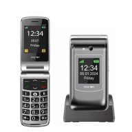   Beafon SL646 kártyafüggetlen kinyitható mobiltelefon SOS gombbal, dokkolóval, ezüst