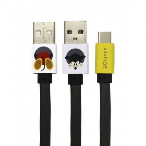 USB kábel Disney - Mickey USB - MicroUSB adatkábel 1m szürke