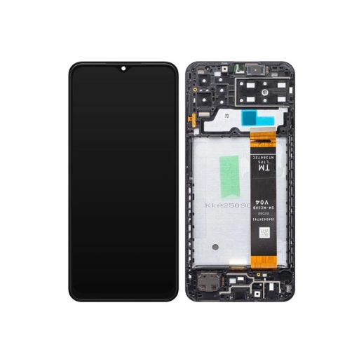 Samsung M236B Galaxy M23 5G fekete LCD kijelző érintővel és kerettel