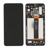   Samsung A326 Galaxy A32 5G fekete gyári LCD kijelző érintővel és kerettel