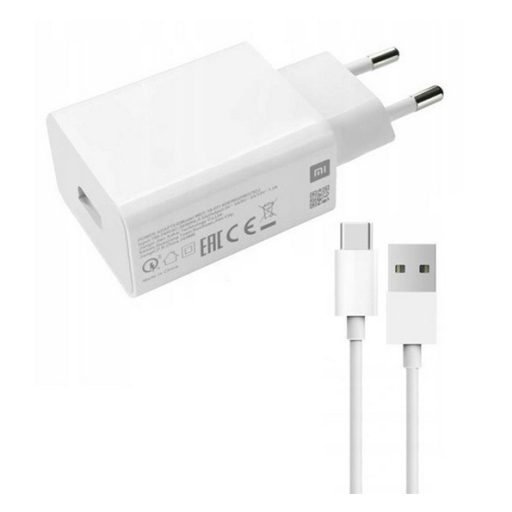 Xiaomi MDY-11-EZ gyári hálózati fehér gyors töltőfej 3A 33W USB - Type-C gyorstöltő adatkábellel 1m 3A