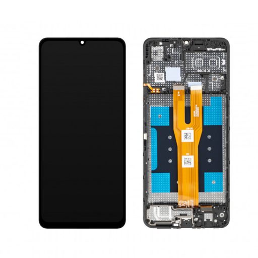 Samsung A065 Galaxy A06 fekete gyári LCD kijelző érintővel és kerettel