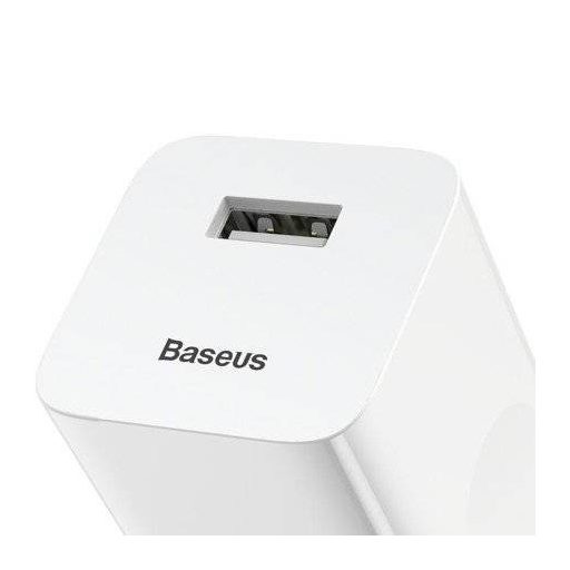 Baseus töltő gyorstöltő, USB, QC 3.0, 24 W (fehér)