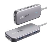   Blitzwolf BW-TH5 7 az 1-ben Adapter USB-C - 3xUSB 3.0, HDMI, USB-C PD, SD, microSD