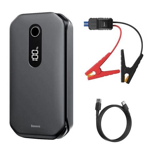 Baseus Super Energy Autó Jump Starter, 12000mAh, 1000A, USB (fekete)