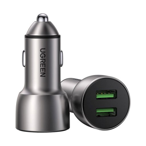 Ugreen CD213 QC 3.0 autós töltő, 2xUSB, 36W (szürke)