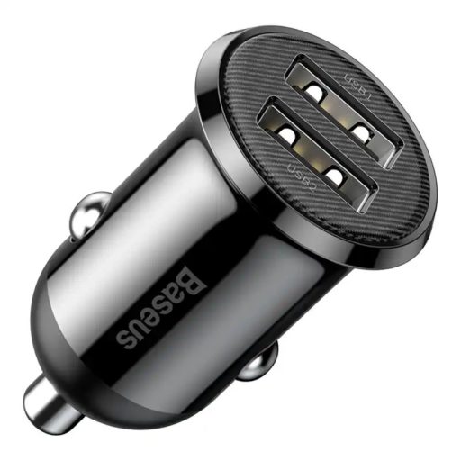 Baseus Grain Pro 2x USB 4.8A autós töltő (fekete)