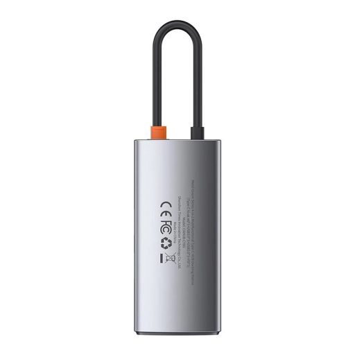 Baseus Metal Gleam Series 4 az 1-ben hub, USB-C - USB 3.0 + USB 2.0 + HDMI + USB-C PD (szürke)