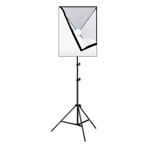 Puluz PU5070EU Stúdió készlet, softbox 50x70cm, állvány, LED izzó 1 db