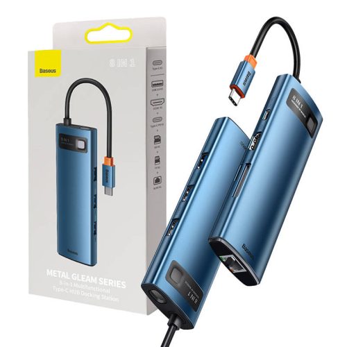 Baseus 8 az 1-ben hub USB-C - 3x USB 3.0 + HDMI + USB-C, PD, 4K HD