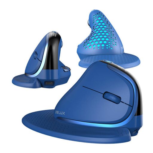 Delux M618XSD BT+2.4G RGB vezeték nélküli ergonomikus egér (kék)