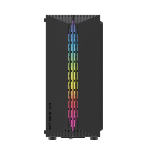 Darkflash DK151 LED-es számítógépház + 3 RGB ventilátor (fekete)