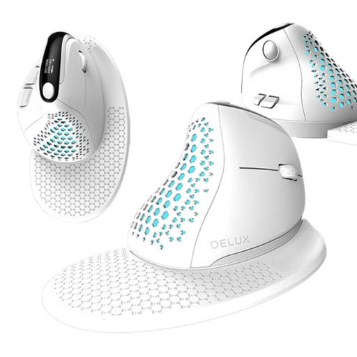 Delux M618XSD BT+2.4G RGB vezeték nélküli ergonomikus egér (fehér)