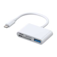   Lightning USB OTG adapter Joyroom S-H142 SD, microSD kártyaolvasó (fehér)