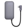 Baseus PadJoy 4 az 1-ben hub, USB-C - USB 3.0 + HDMI + USB-C PD + mini jack 3,5 mm (szürke)