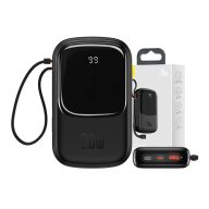  Baseus Qpow PRO Powerbank Powerbank Baseus Qpow PRO Lightning kábellel, 20000mAh, 20W (fekete)