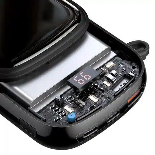 Baseus Qpow PRO Powerbank Powerbank Baseus Qpow PRO Lightning kábellel, 20000mAh, 20W (fekete)