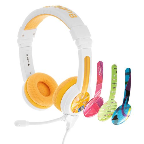 Wired headphones for kids BuddyPhones School+ (yellow)