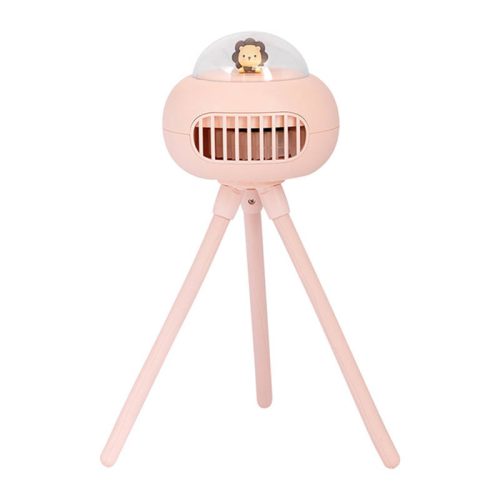 Remax UFO Stroller portable fan with 1200 mAh battery (pink)