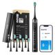 Sonic toothbrush with app, tips set and travel etui S2 (black)