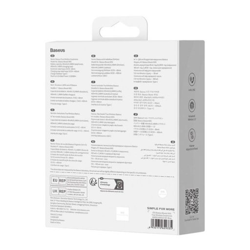 Baseus Bowie WX5 TWS fülhallgató (kék)