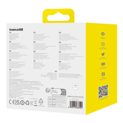 Baseus AeQur V2 vezeték nélküli hangszóró (lila)