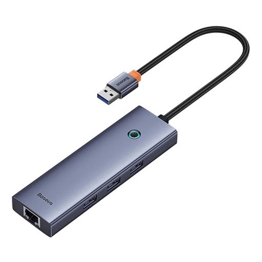 Baseus UltraJoy 4 az 1-ben Hub USB-A - USB 3.0 + RJ45 (űrszürke)