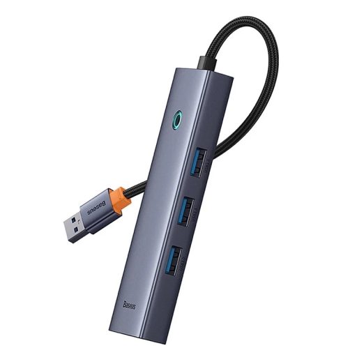 Baseus UltraJoy 4 az 1-ben Hub USB-A - USB 3.0 + RJ45 (űrszürke)