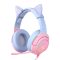 ONIKUMA K9 rózsaszín és kék játékfejhallgató