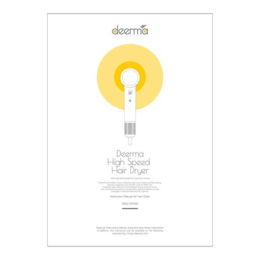 Deerma DEM-CF50W hajszárító (rózsaszín)