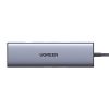 UGREEN Revodok CM498 10 az 1-ben adapter USB-C - 3x USB-A 3.0, HDMI, VGA, RJ45, SD/TF, AUX3,5 mm, PD