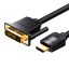 HDMI-DVI (24+1) kábel Vention ABFBI 3m, 4K 60Hz/ 1080P 60Hz (fekete)