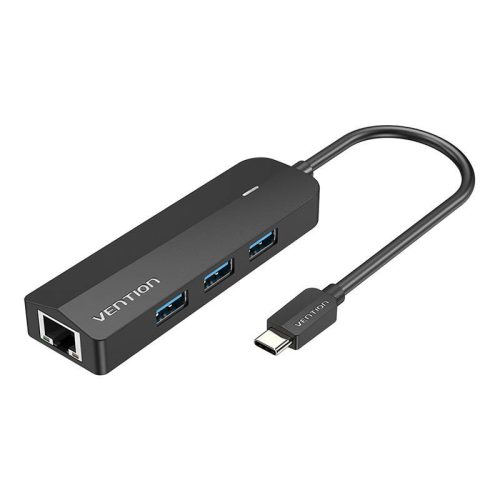 HUB USB-C to 3x USB 3.0, RJ45, Micro USB Vention TGPBB 0.15m Black