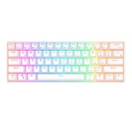   Royal Kludge RK61 RGB mechanikus billentyűzet, piros kapcsoló (fehér) (QWERTY)