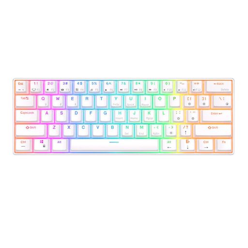 Royal Kludge RK61 RGB mechanikus billentyűzet, piros kapcsoló (fehér) (QWERTY)